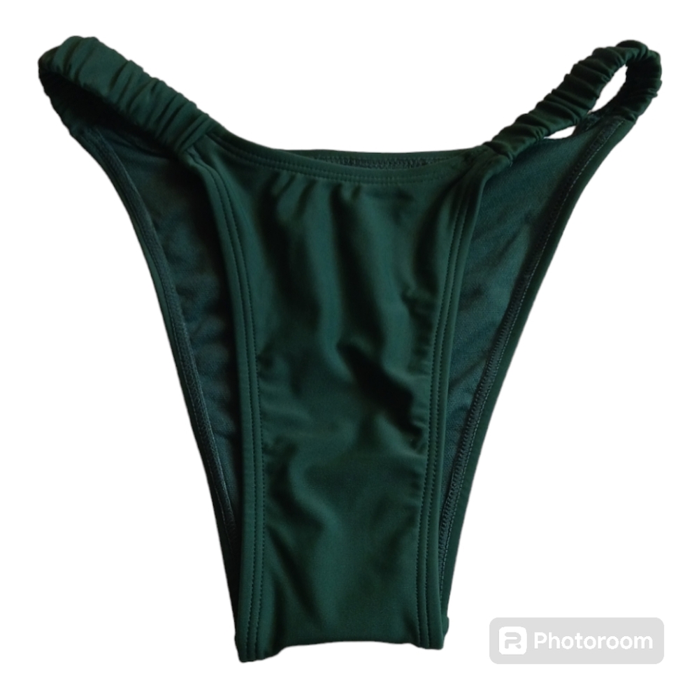 NWOT Women's Side Tab Detail Extra High Leg Extra Cheeky Bikini Bottom - XXS